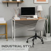 Folding Computer Writing Desk with Metal Frame for Home Office , 47.25"x23.5"x29.5", Natural