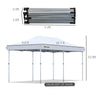 20' x 10' Garden Foldable Pop Up Canopy Tent Gazebo Aluminum Frame with Adjustable Legs & Roller Bag