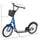 Kick Scooter, Ride On Scooter with Adjustable Handlebars, Double Brakes, 16" Inflatable Rubber Tires, Basket, Cupholder, Mudguard Ages 5-12 years old, Blue