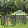 Dog Playpen with Door & Removable Cover for Small & Most Medium Sized Dogs Indoor & Outdoor Use, 47" H