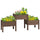 73" x 18" x 32" 3 Tier Raised Garden Bed w/ Three Elevated Planter Box for Vegetables, Herb and Flowers, Coffee