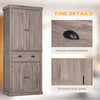 72" Wooden Pantry Cupboards,Traditional Freestanding Kitchen Pantry Cupboard