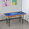 55'' Portable Folding Billiards Table Game Pool Table for Kids Adults With Cues, Ball, Rack, Brush, Chalk,  Blue & Black