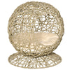 Wicker Cat Bed Elevated Rattan Kitten Basket Pet Den. House Cozy Cave with Soft Cushion Brown