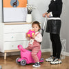 3-in-1 Kids Scooter, Sliding Walker Push Car with 3 Wheels, Height Adjustable, Pink