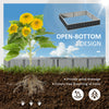 8.5x3ft Metal Raised Garden Bed, DIY Large Steel Planter Box, No Bottom w/ A Pairs of Glove for Backyard, Grey