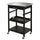 Pine 3-Tier Multifunction Kitchen Rolling Island Cart with Open Storage Shelves, Wine Rack & Stainless Steel Top