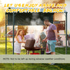 7FT Grill Gazebo BBQ Canopy with Sun Shade Panel Side Awning, 2 Exterior Serving Shelves, 5 Hooks for Patio Lawn Backyard