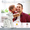 Kids Plush Ride-On Rocking Horse Toy Children Chair with Soft Plush Toy & Fun Realistic Sounds - White