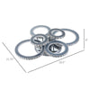 Elegant LED Chandelier with 6 Rings, Ceiling Light with Cool White Lighting for Living Room, Dining Room, or Bedroom, Silver