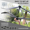 8' x 8' Pop Up Canopy with Adjustable Height, Foldable Gazebo Tent with Carry Bag with Wheels and 4 Leg Weight Bags for Garden, Black