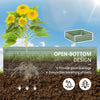 39" x 39" x 12" Set of 2 Raised Garden Bed, Elevated Planter Box with Galvanized Steel Frame for Growing Flowers, Herbs, Succulents, Green