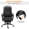 High Back Massage Office Desk Chair with 6-Point Vibrating Pillow, Computer Recliner Chair with Adjustable Lumbar Support, Black