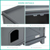 Cat Litter Box Furniture Hidden Litter Box Enclosure Cabinet Indoor Cat Washroom Double-door Nightstand End Table with Cat Hole Grey