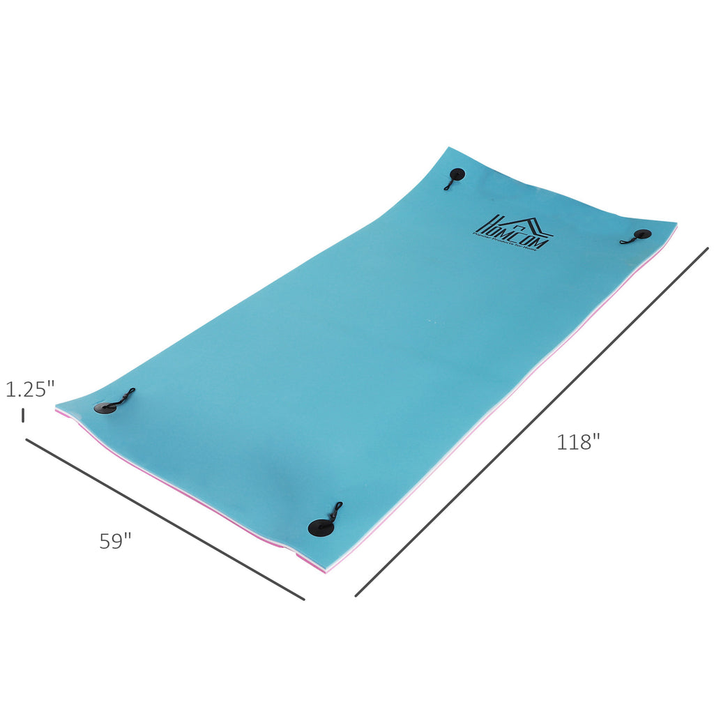10' x 5' Floating Water Mat, 3-Layer Swimming Pool Float Ultimate Super-Sized Portable Foam Raft, Thick and Durable