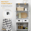 61" Kitchen Pantry Cabinet with Storage, White