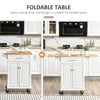 Kitchen Island Cart on Wheels with Extended Counter Drawer Cabinet Towel Racks Versatile Use