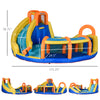 5-in-1 Inflatable Water Slide Kids Bounce House Jumping Castle Includes Slide, Basket, Pool, Water Gun, Climbing Wall, with Carry Bag, Repair Patches without Air Blower