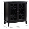 Sideboard Display Cabinet with Double Framed Glass Doors, 2 Adjustable Shelves, and Elevated Base, Espresso