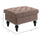 25" Storage Ottoman with Removable Lid, Button-Tufted Fabric Bench for Footrest and Seat with Wood Legs, Coffee