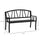 Metal Garden Bench 2-Seater Garden Bench Solid Metal Loveseat Outdoor Furniture For Patio Chair W/ Decorative Backrest & Ergonomic Armrest