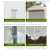 15' x 7' x 7' Walk-in Tunnel Greenhouse Garden Plant Growing House with Door and Ventilation Window White
