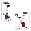 Red Foldable Upright Training Exercise Bike Indoor Stationary X Bike,  Magnetic Resistance for Aerobic Exercise