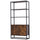 Storage Cabinet with 3 Open Shelves Cupboard Freestanding Tall Organizer Multifunctional Rack for Living Room Bedroom Kitchen, Rustic Brown