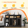 Dog Crate Furniture with Storage Space, Dog Kennel with Lockable Door, Pet Cage for Large Medium Dogs, 47" x 23.5" x 35", Brown