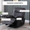 Electric Power Lift Chair, PU Leather Recliner Chair for Elderly with Remote Control and Side Pockets, Brown