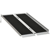 4' Portable Wheelchair Ramp Aluminum Threshold Mobility Single-fold for Scooter with Carrying Handle