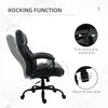 484LBS Ergonomic Executive Office Chair High Back Adjustable Computer Task Chair Swivel Big and Tall PU Leather Reclining Chair, Black