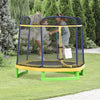 Yellow 7FT Kids Trampoline, Durable Bouncer Spring Gym Toy Indoor/Outdoor with Safety Net Enclosure, Fun Exercise