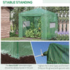 8' x 8' Portable Walk-in Greenhouse, Folding Pop-up, Outdoor Canopy Green House, 2 Ventilating Side Windows for Growing Flowers, Green