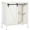 Buffet Cabinet, Farmhouse Sideboard, Bar Cabinet with Adjustable Shelf, Sliding Barn Door for Kitchen, White