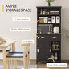 67" Freestanding Buffet with Hutch, Kitchen Pantry Storage Cabinet with Sliding Doors, Drawers and Open Shelves, Adjustable Shelving, Black