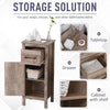 Freestanding Bathroom Floor Cabinet with Drawer and Adjustable Shelf  Wooden Vanity Toilet Storage Cupboard for Entryway Living Room