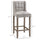Modern Bar Stools Set of 2, Tufted Upholstered Barstools, Pub Chairs with Back, Rubber Wood Legs for Kitchen, Dinning Room, Beige