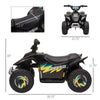 6V Kids Electric Ride on Car with Forward / Reverse Functions for 3-5 Year Olds, Black