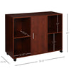 Multipurpose Filing Cabinet Printer Stand with an Interior Cabinet, 2 Shelves, Printers/Scanner Area, Brown