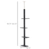4-level Platform Cat Tree with Sisal-Covered Scratching Posts Natural Cat Tree Activity Center for kittens Cat tower furniture Brown