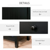 Modern Style Bedside End Table with Drawer and Storage Shelf for Bedroom, or Living Room, Black