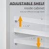 Bathroom Cabinet  Wall Mount Storage Organizer with Mirror  Adjustable Shelf  Wood Medicine Cabinet  White