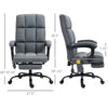 Vibration Massage Office Chair, Reclining Computer Chair with USB Port, Remote Control, Side Pocket and Footrest, Dark Grey