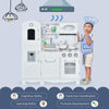 Large Kids Kitchen Playset With Telephone, Water Dispenser Simulation Cooking Set