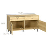 Buffet Cabinet, Accent Coffee Bar Cabinet, Kitchen Sideboard with 2 Ribbed Storage Drawers