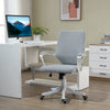 High Back Home Office Chair Ergonomic Computer Desk Chair Adjustable Swivel Chair with Lumbar Back Support, Padded Armrests, Grey