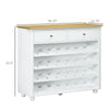 Modern Wine Storage Cabinet with 28-Bottle Wine Rack, Kitchen Sideboard with 2 Drawers for Home Bar, White