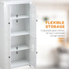 72" Freestanding 4-Door Kitchen Pantry, Storage Cabinet Organizer with 4-Tiers, and Adjustable Shelves, White