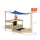 Kids Wooden Sandbox Foldable Design, w/ Canopy, Seats, Flag, Aged 3-8 Years Old